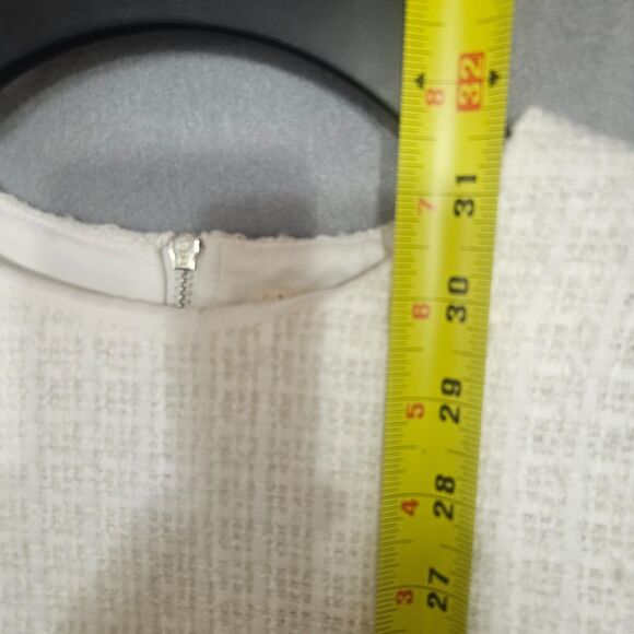 New bebop Tweed office Dress Twee Grandmacore White Woven Size Women's XS - Picture 6 of 10